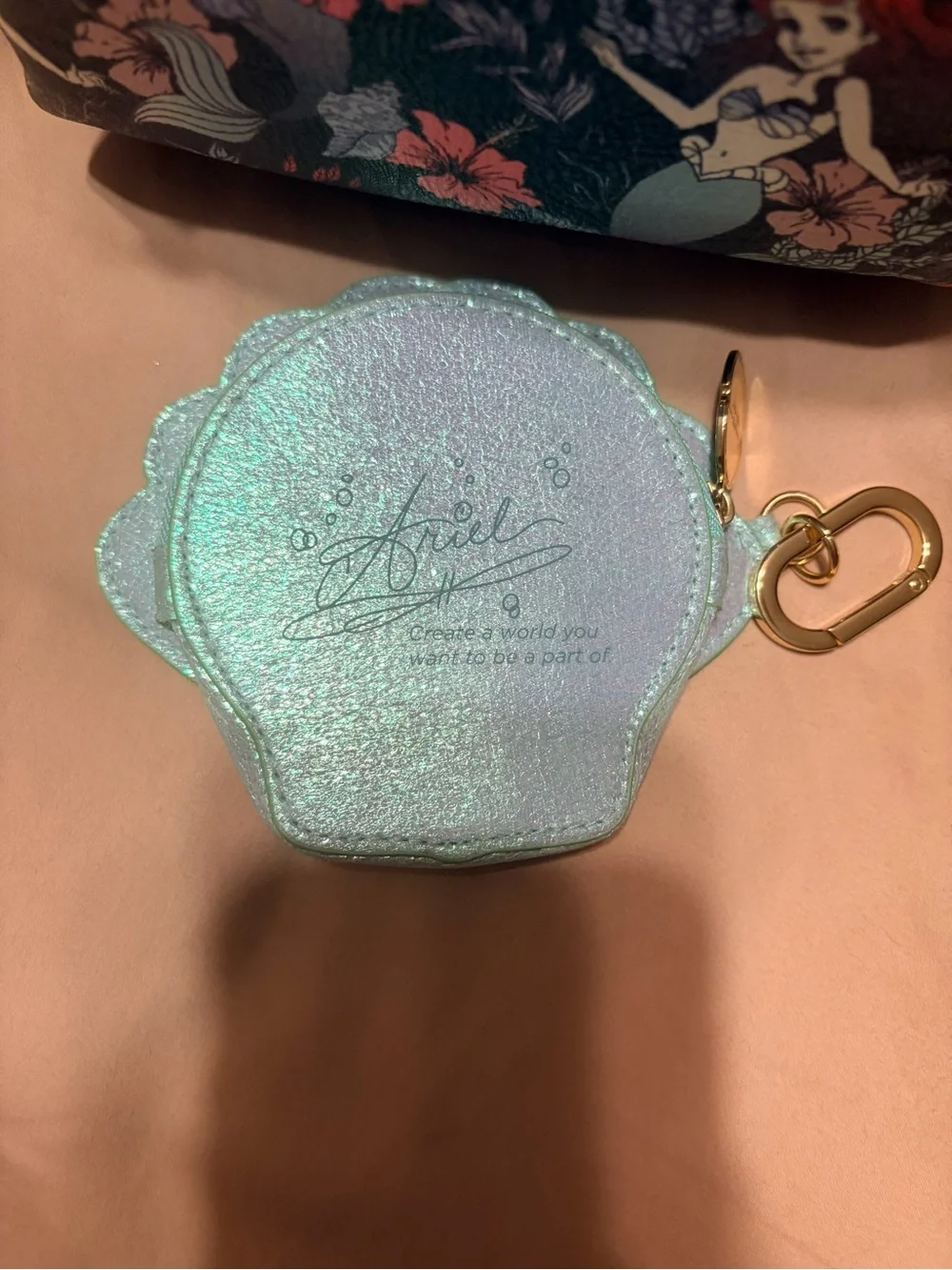 Disney Loungefly Black Ariel Print Mini Backpack